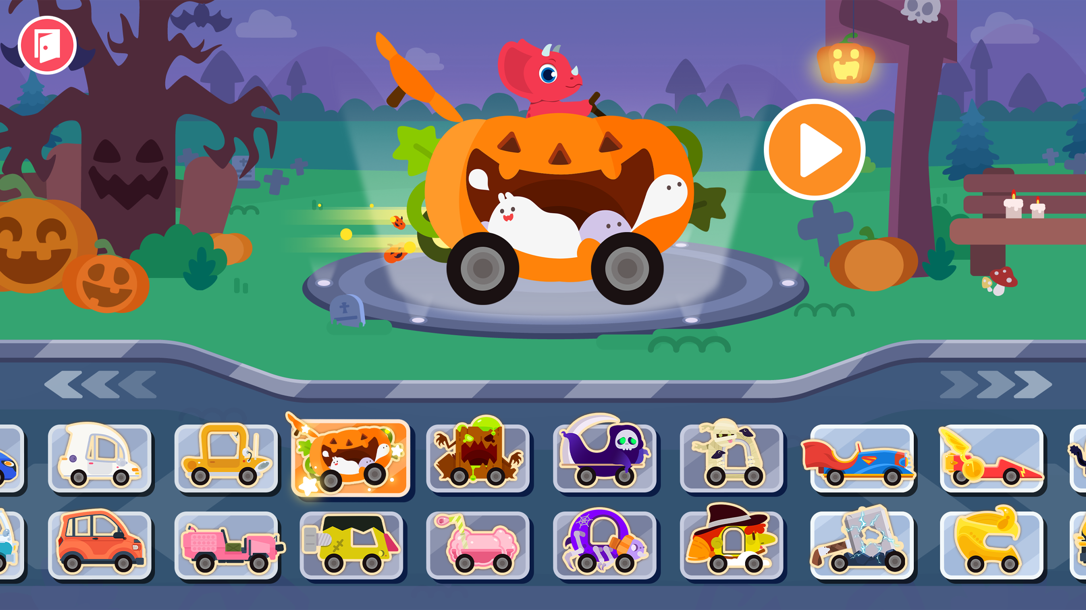 اسکرین شات 1 برنامه Dinosaur Car - Games for kids