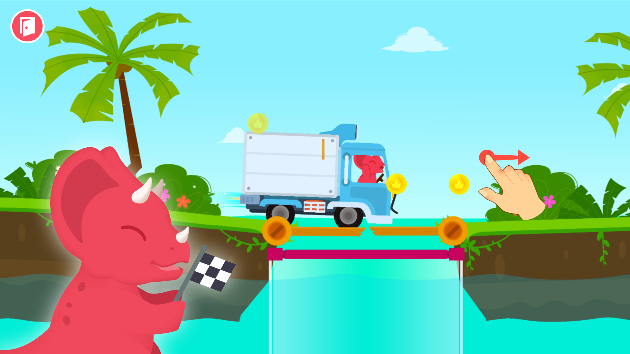 اسکرین شات 7 برنامه Dinosaur Car - Games for kids