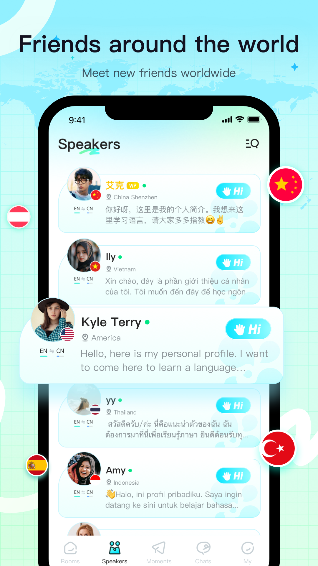 اسکرین شات 2 برنامه Yeetalk - Chat, Talk & Learn