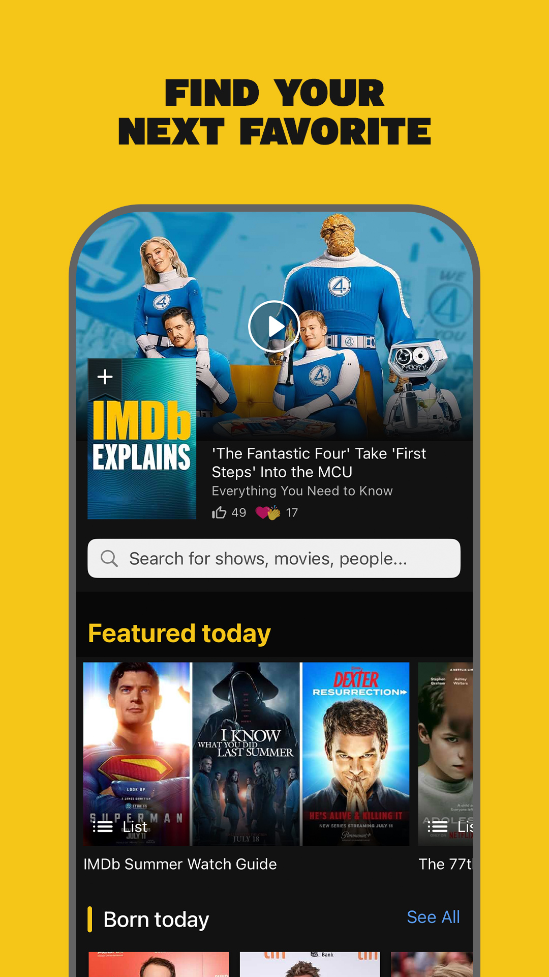 اسکرین شات 1 برنامه IMDb: Movies & TV Shows