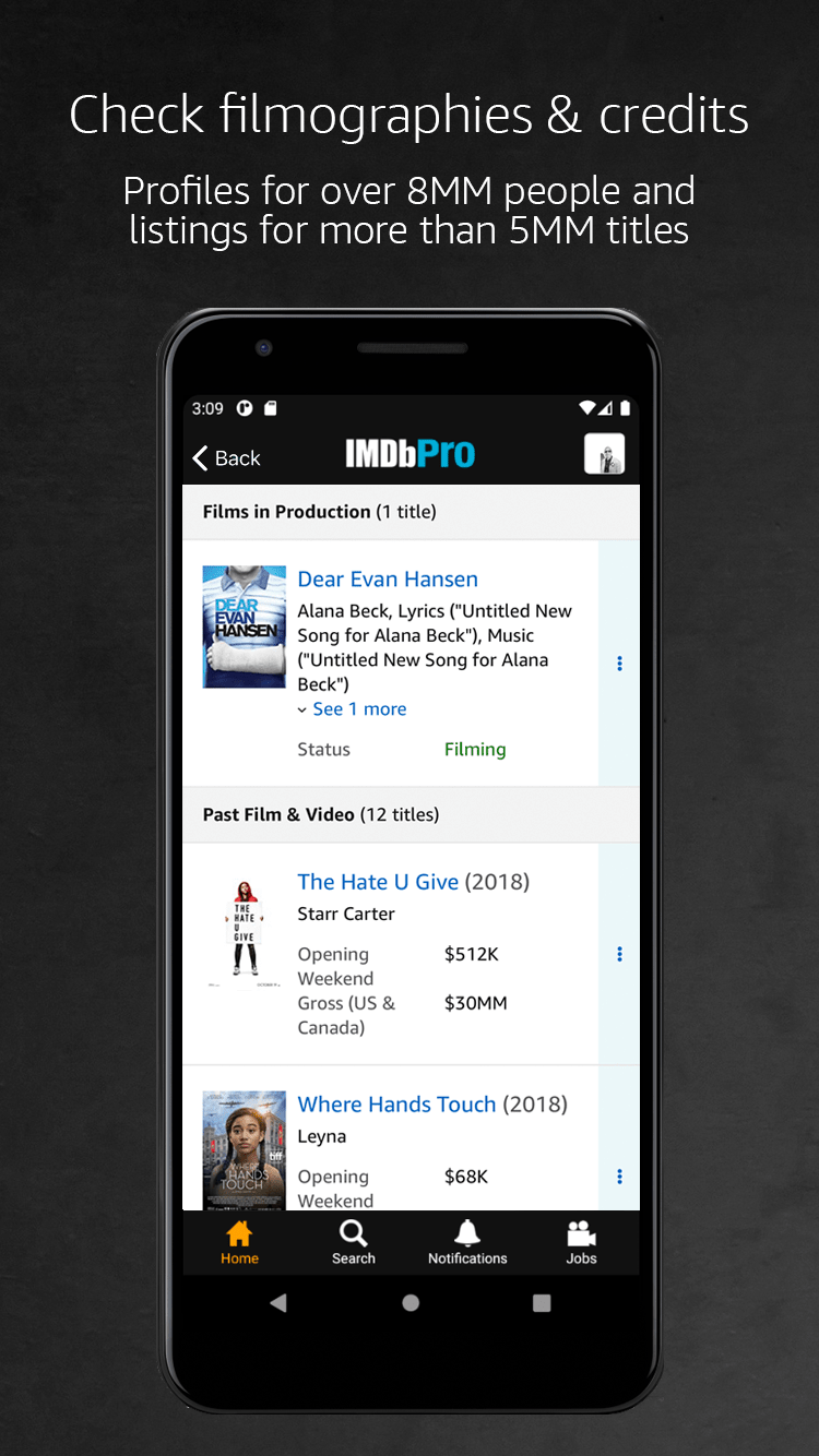 اسکرین شات 2 برنامه IMDbPro