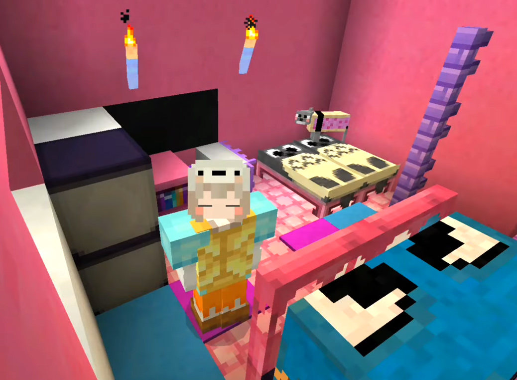اسکرین شات 2 برنامه World Kawaii Pink for mcpe