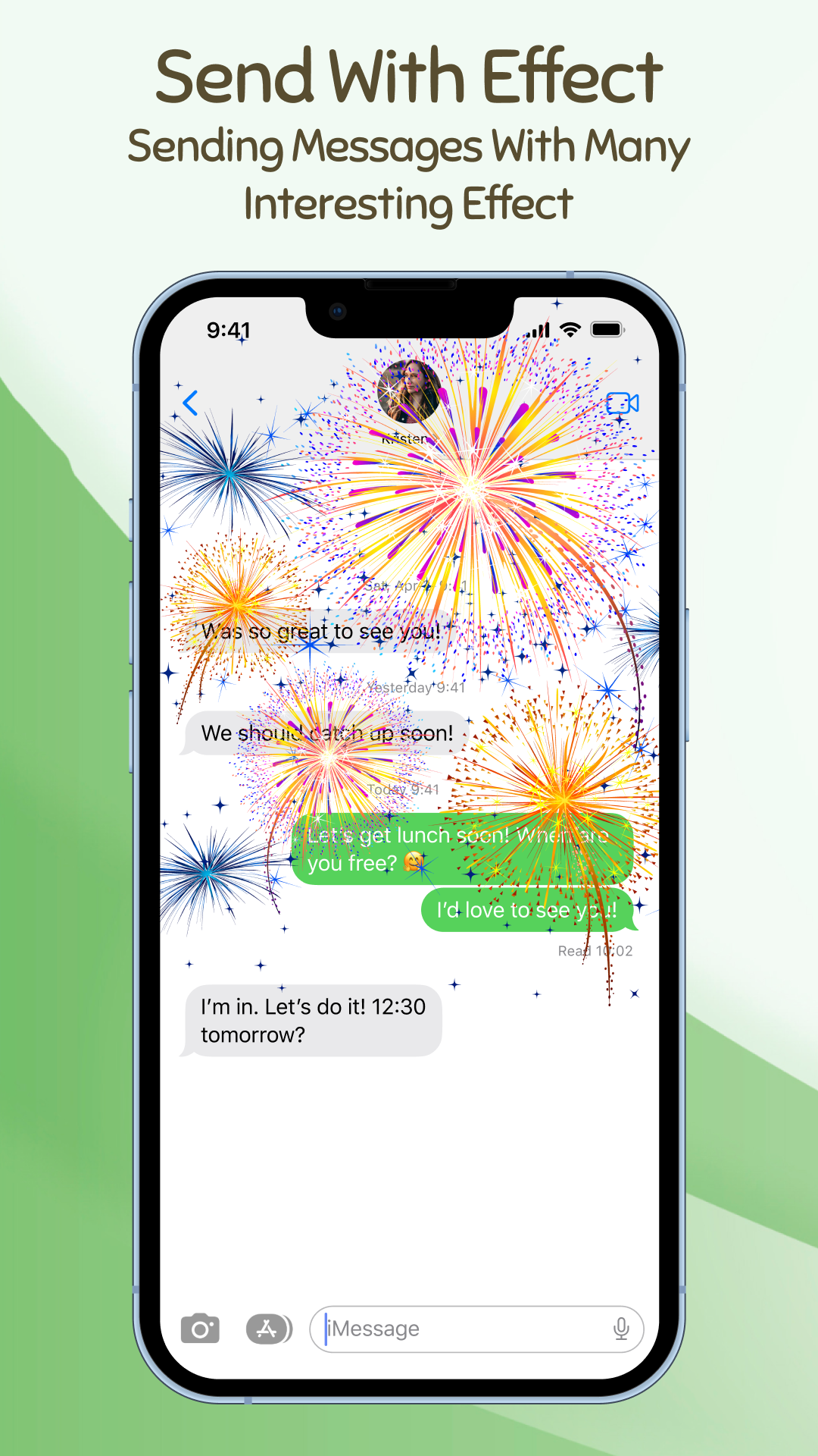 اسکرین شات 2 برنامه Message OS17 - Color Messenger