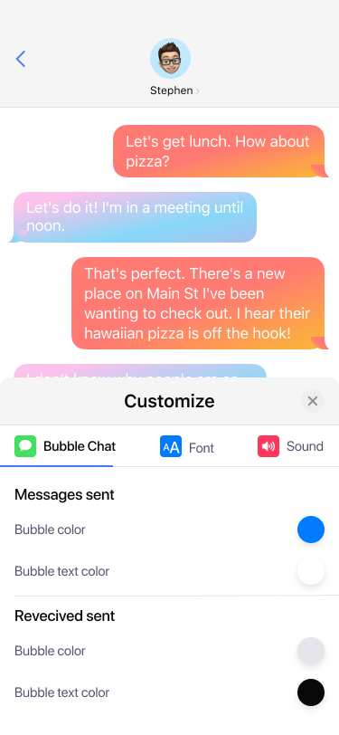 اسکرین شات 2 برنامه Messages - Texting OS 18