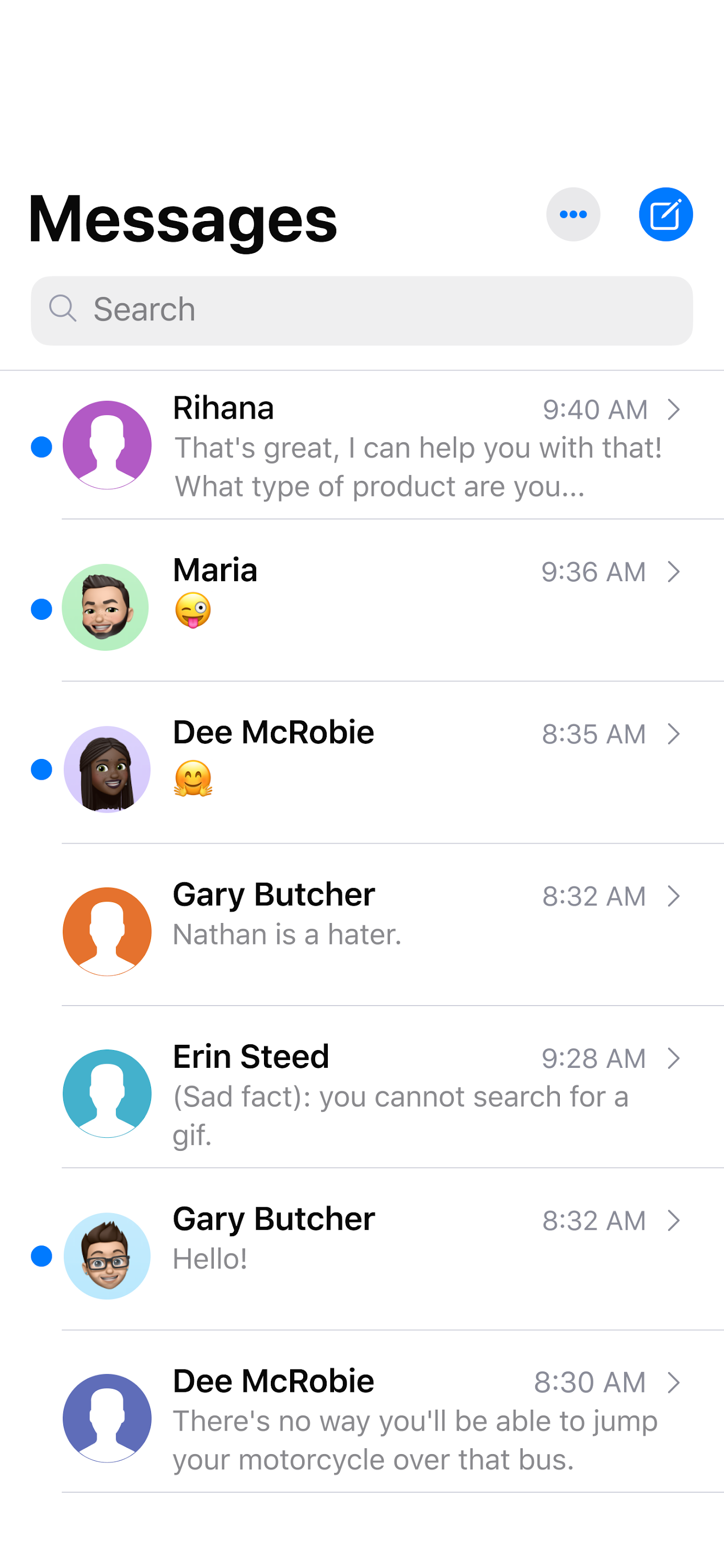 اسکرین شات 1 برنامه Messages - Texting OS 18