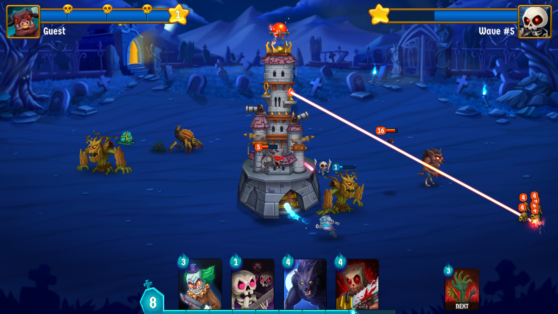 اسکرین شات 5 بازی Spooky Wars - Castle Defense