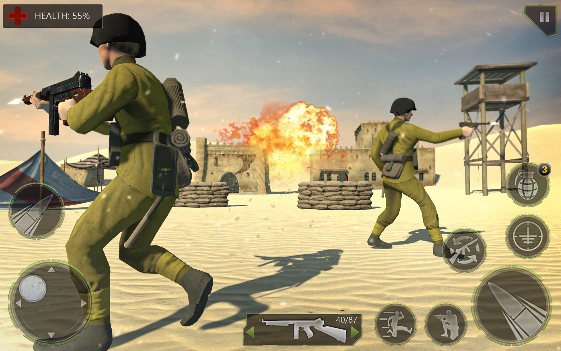 اسکرین شات 1 بازی Call of Army WW2 Shooter Game