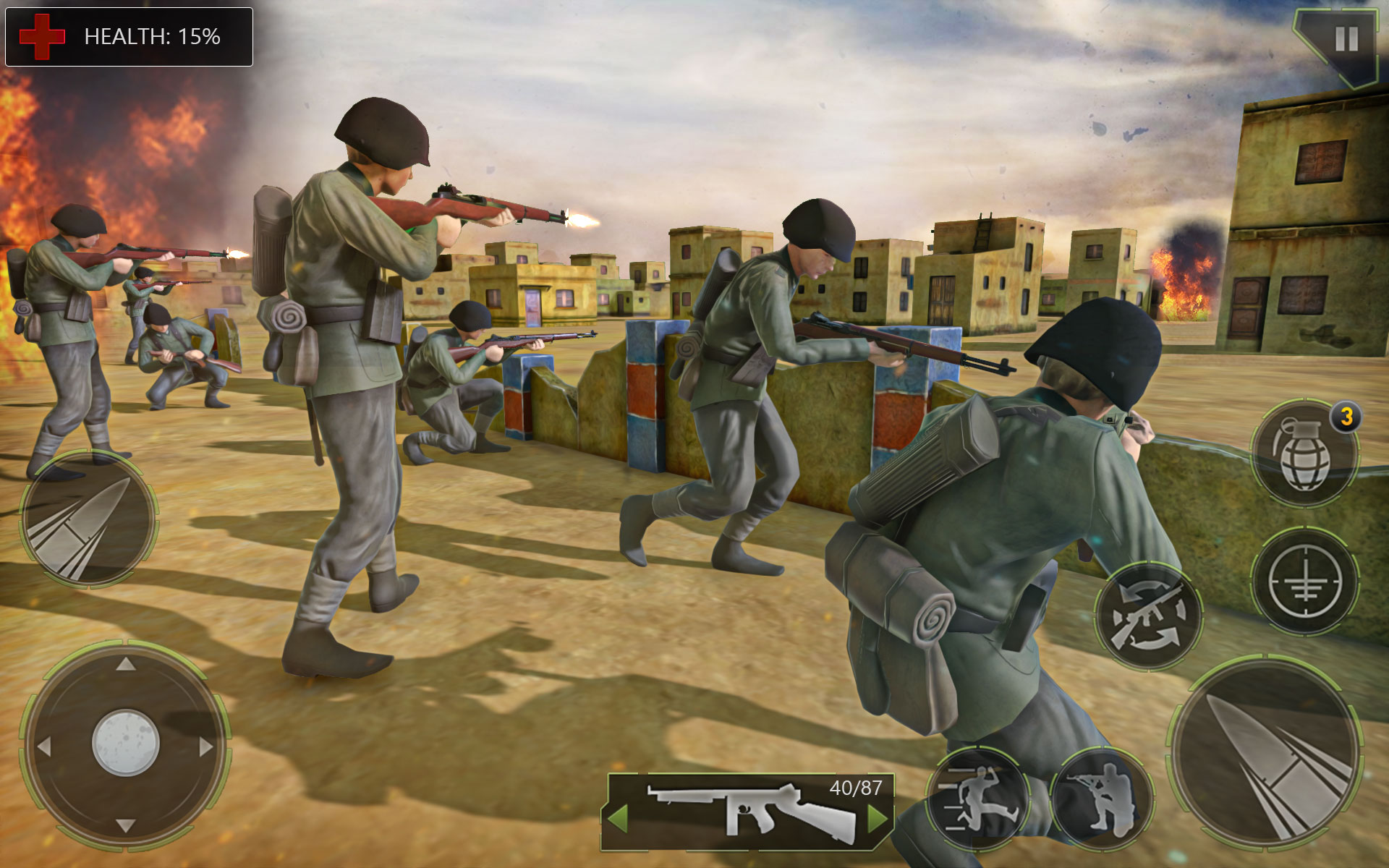 اسکرین شات 4 بازی Call of Army WW2 Shooter Game
