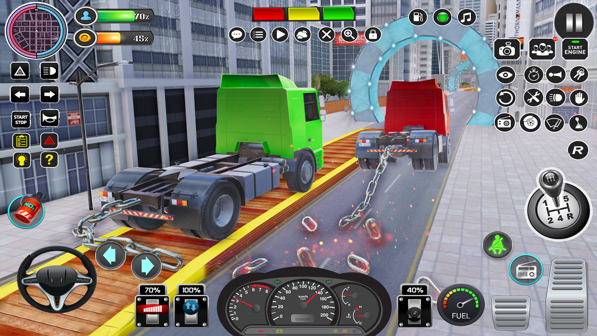 اسکرین شات 3 بازی Chained Car Racing Stunts Game