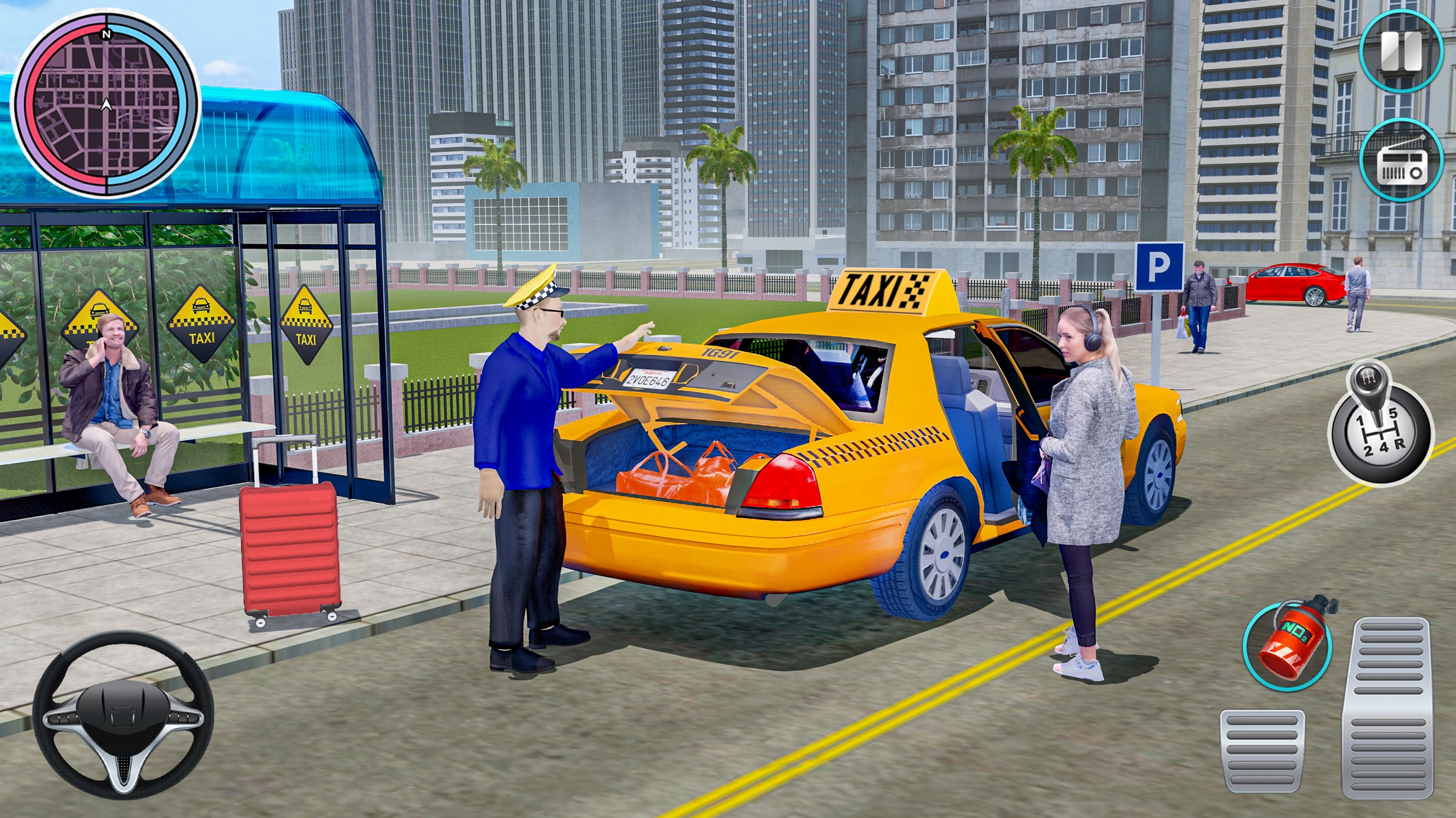 اسکرین شات 3 برنامه Taxi Simulator Pro Racing Game