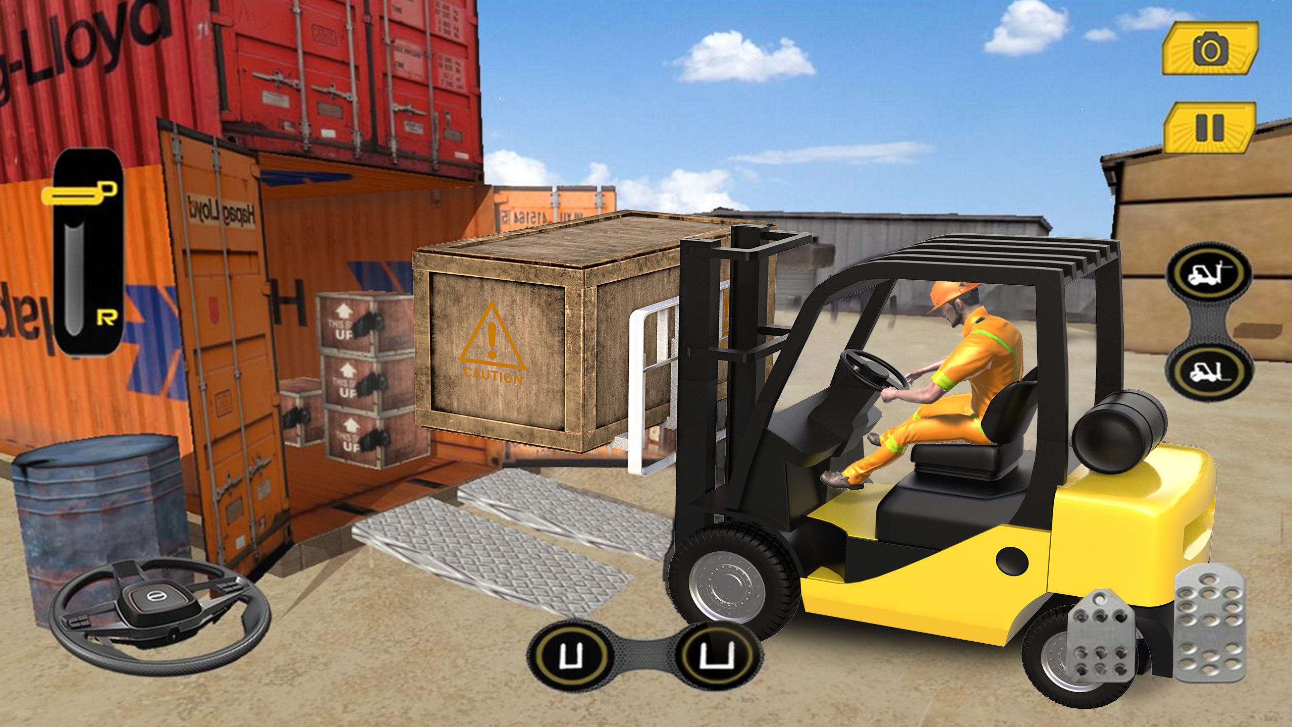 اسکرین شات 4 برنامه Real Forklift Simulator Games
