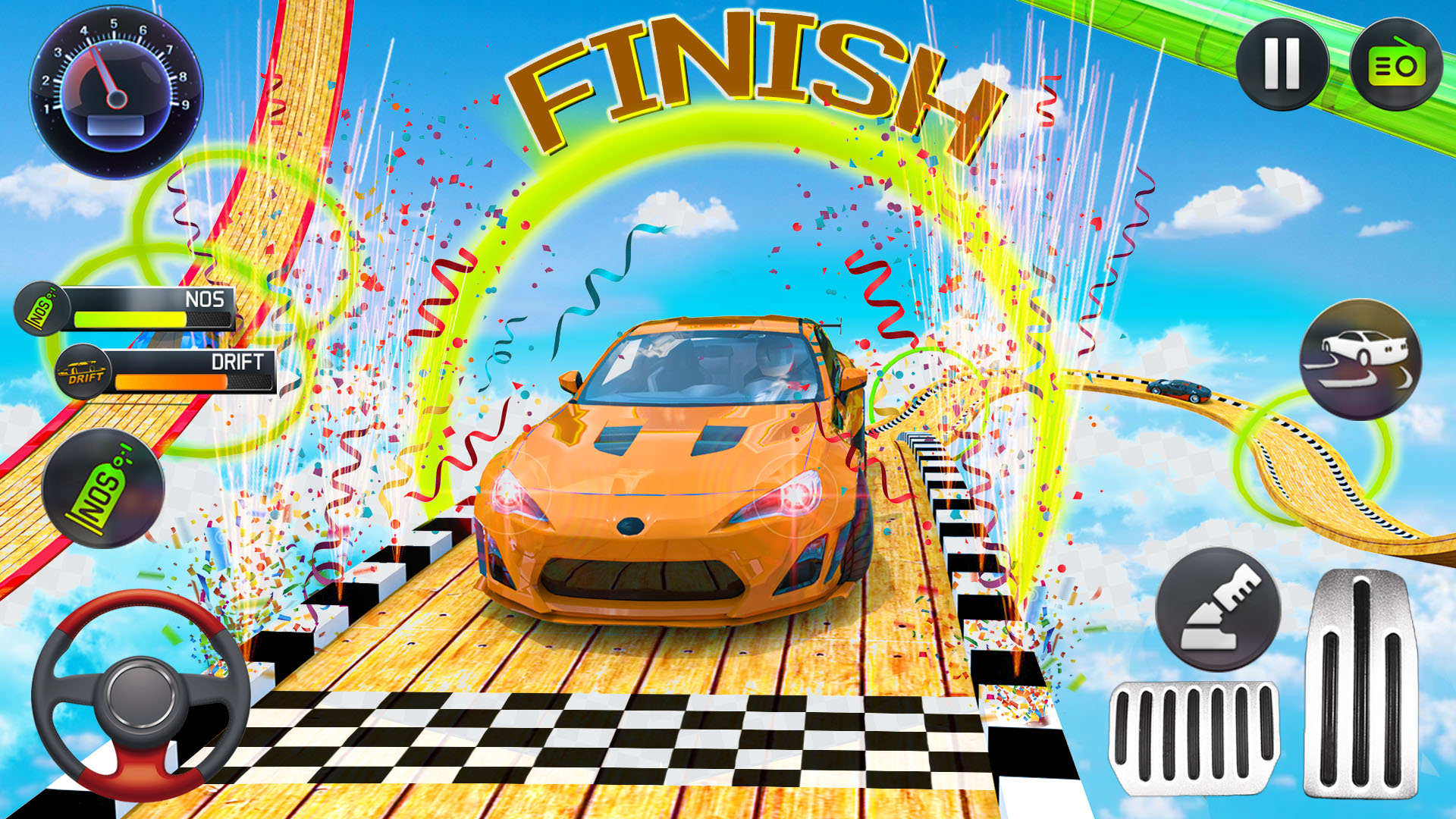 اسکرین شات 4 برنامه Mega Ramp Car Stunts Race Game