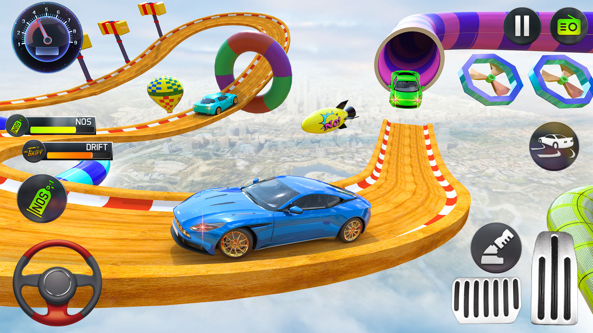 اسکرین شات 3 برنامه Mega Ramp Car Stunts Race Game