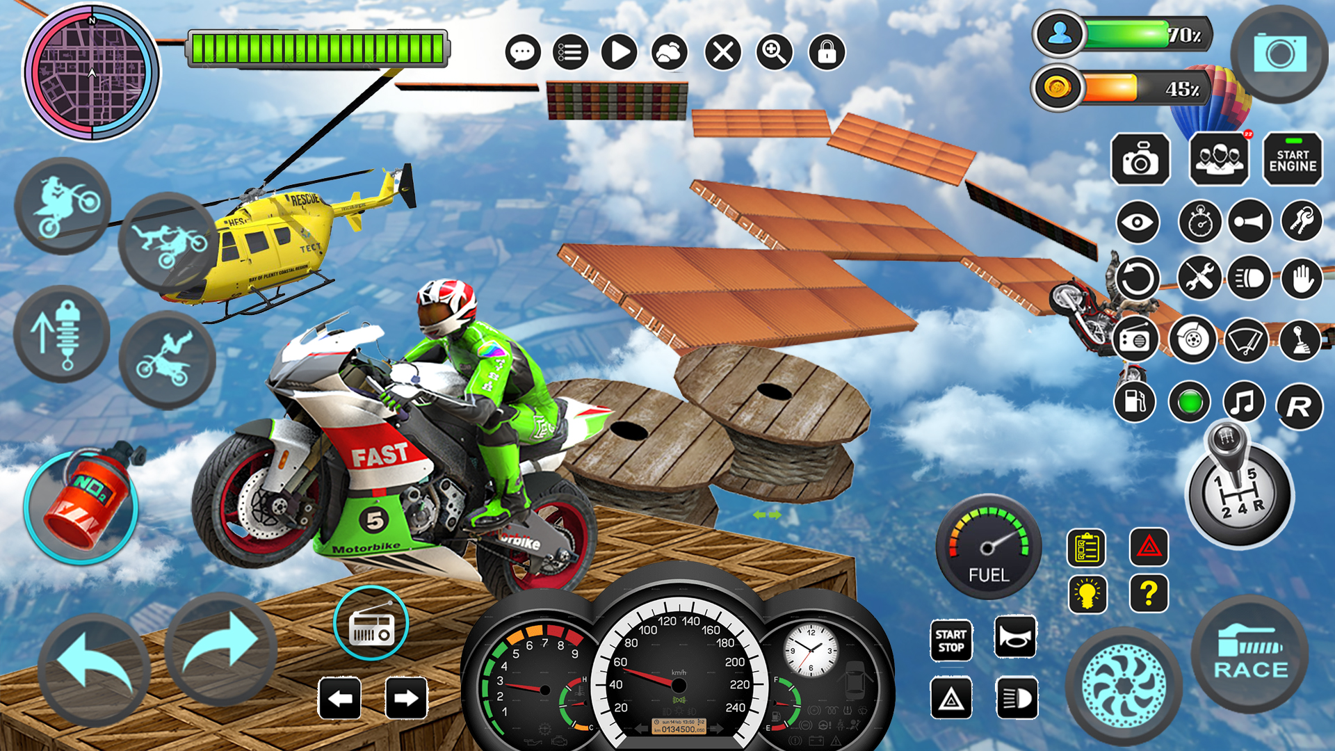 اسکرین شات 3 بازی Mega Ramp Bike Stunts Games 3D
