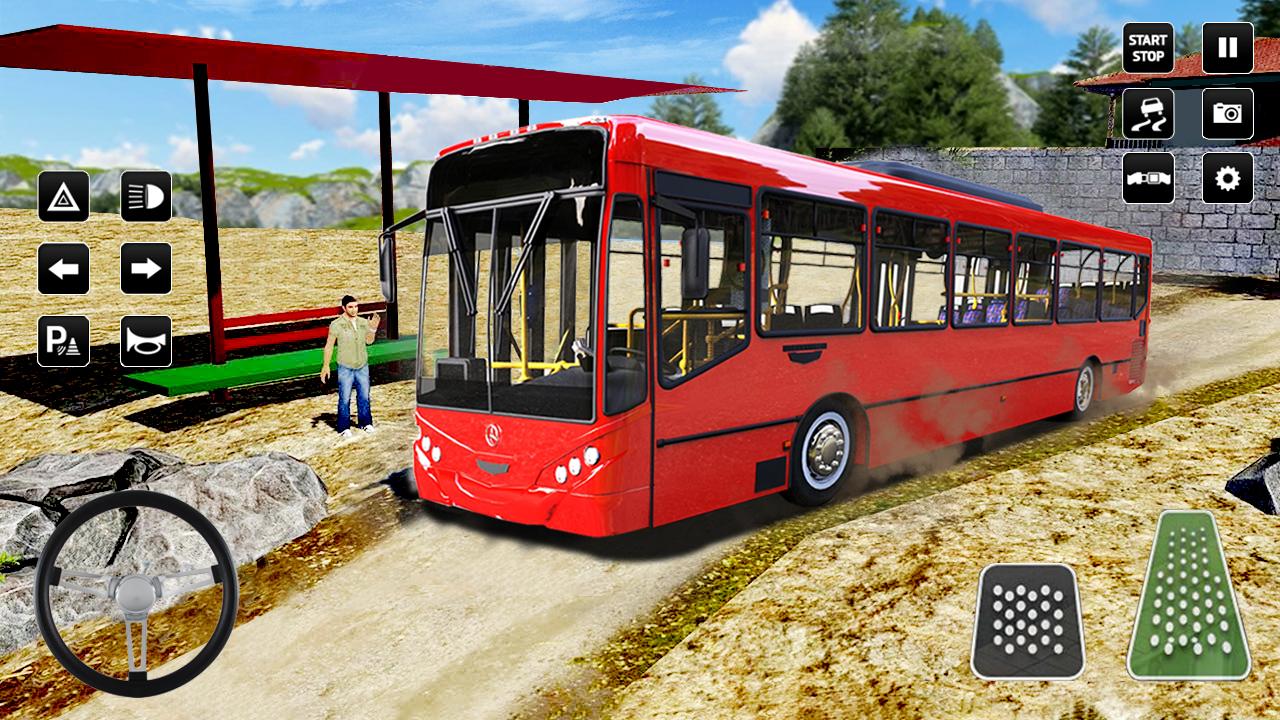 اسکرین شات 3 برنامه Off Road Bus Simulator Games
