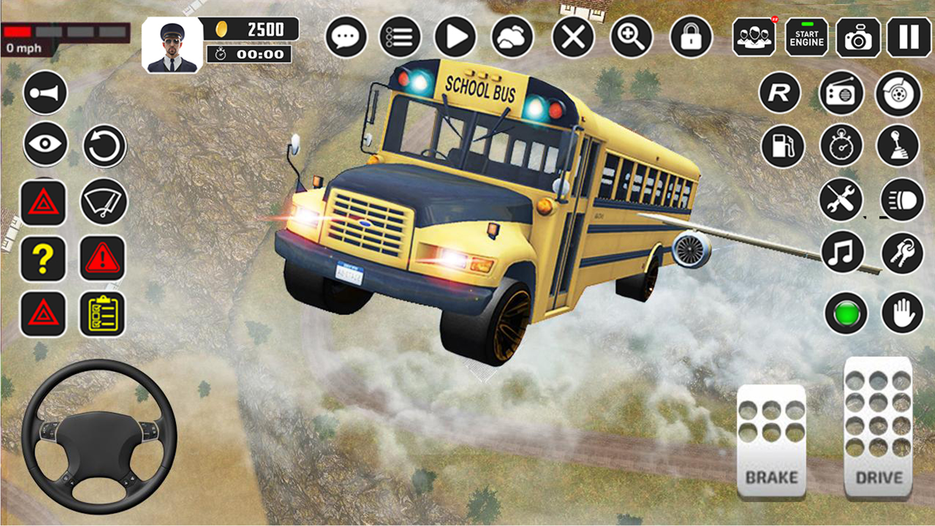 اسکرین شات 8 برنامه Offroad School Bus Driver Game