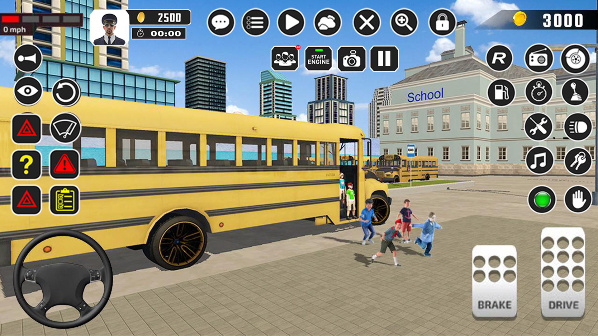 اسکرین شات 5 برنامه Offroad School Bus Driver Game