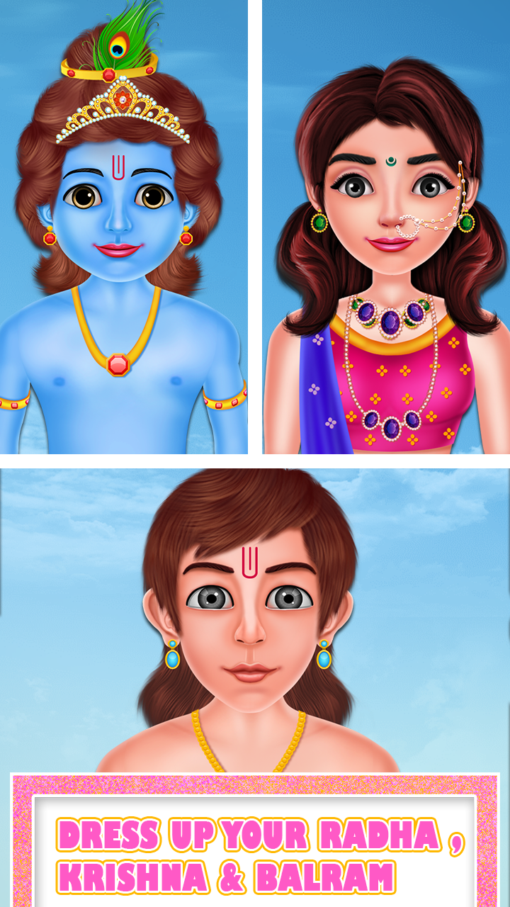 اسکرین شات 3 بازی Cute Radha Fashion Makeover