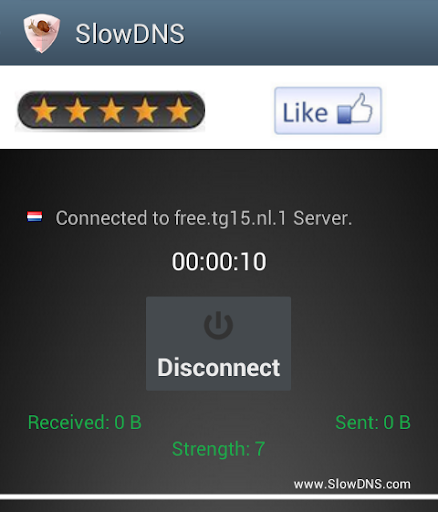 اسکرین شات 6 برنامه VPN Over DNS  Tunnel : SlowDNS