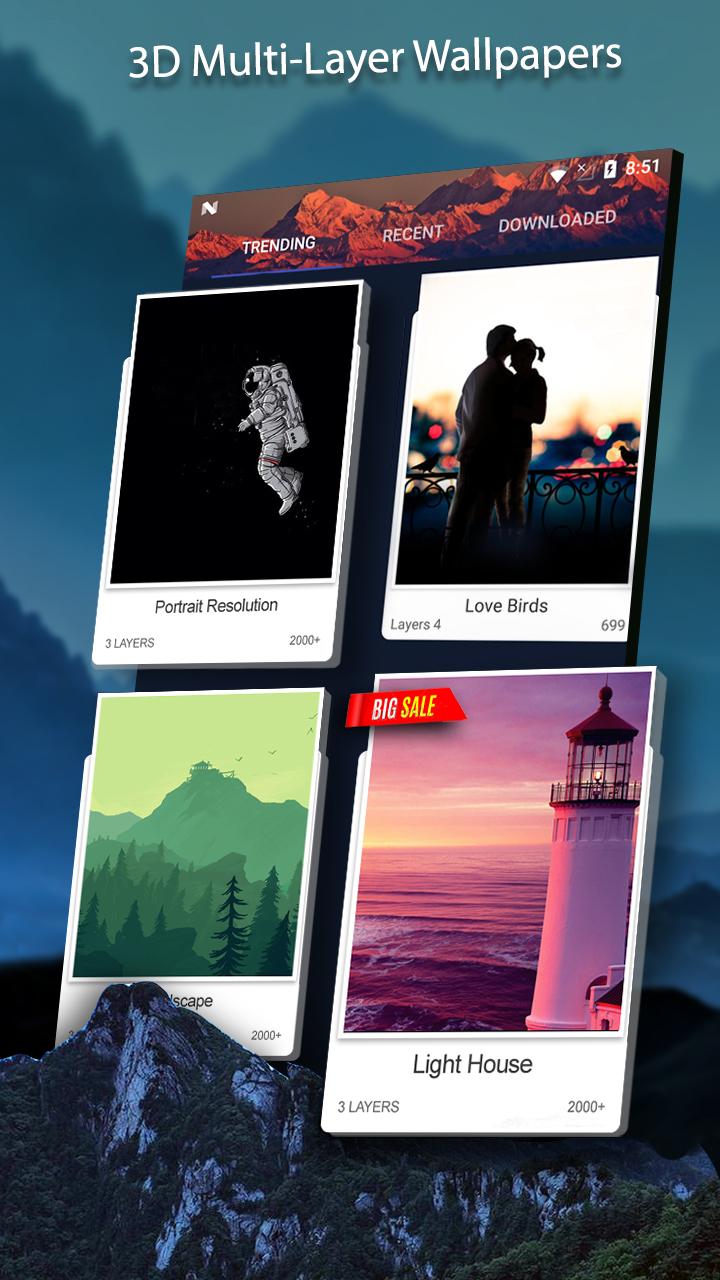 اسکرین شات 4 برنامه 3D Wallpaper Parallax