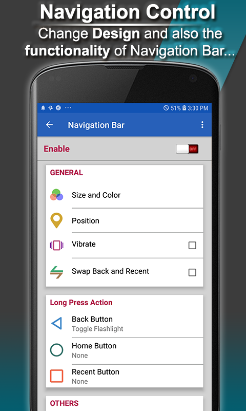 اسکرین شات 2 برنامه Navigation Bar - Back , Recent
