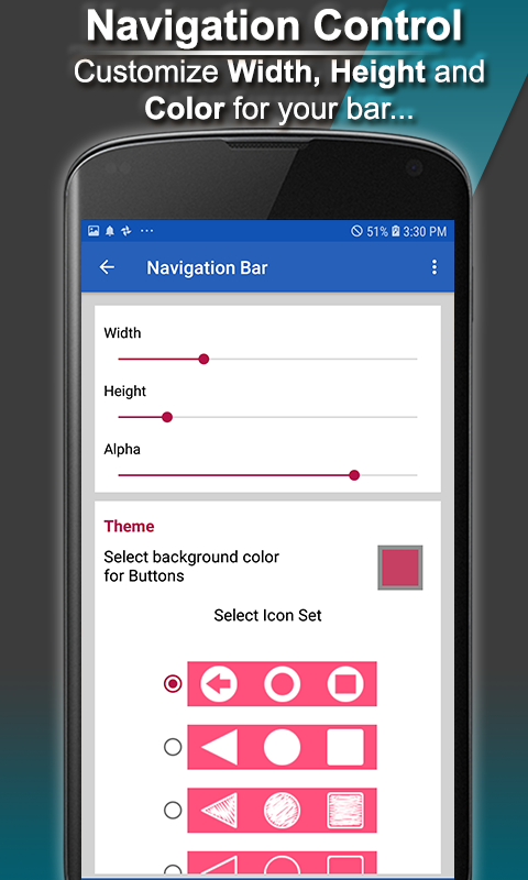 اسکرین شات 3 برنامه Navigation Bar - Back , Recent