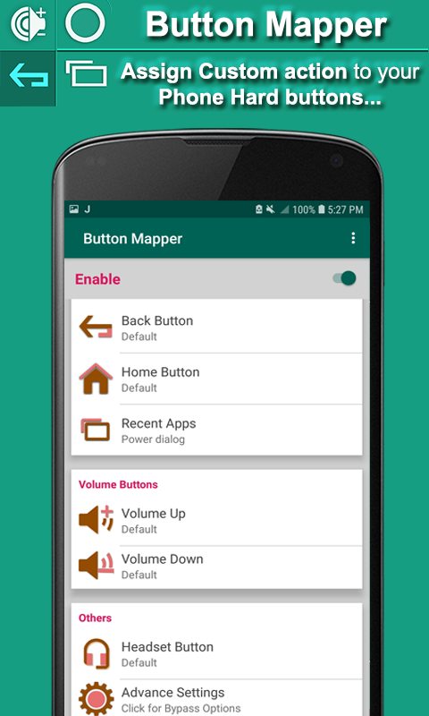 اسکرین شات 1 برنامه Button Mapper-key mapper