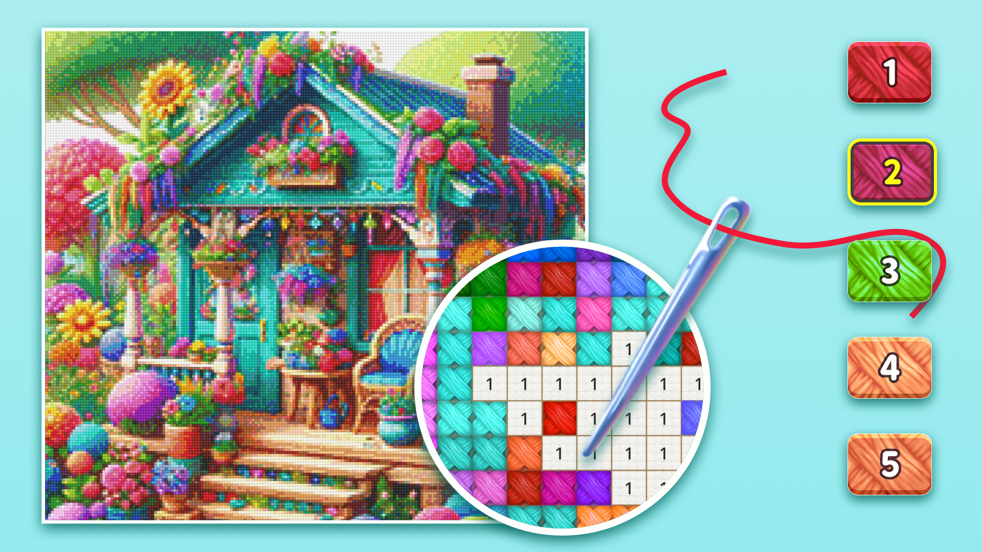 اسکرین شات 1 بازی Cross Stitch: Color by Number