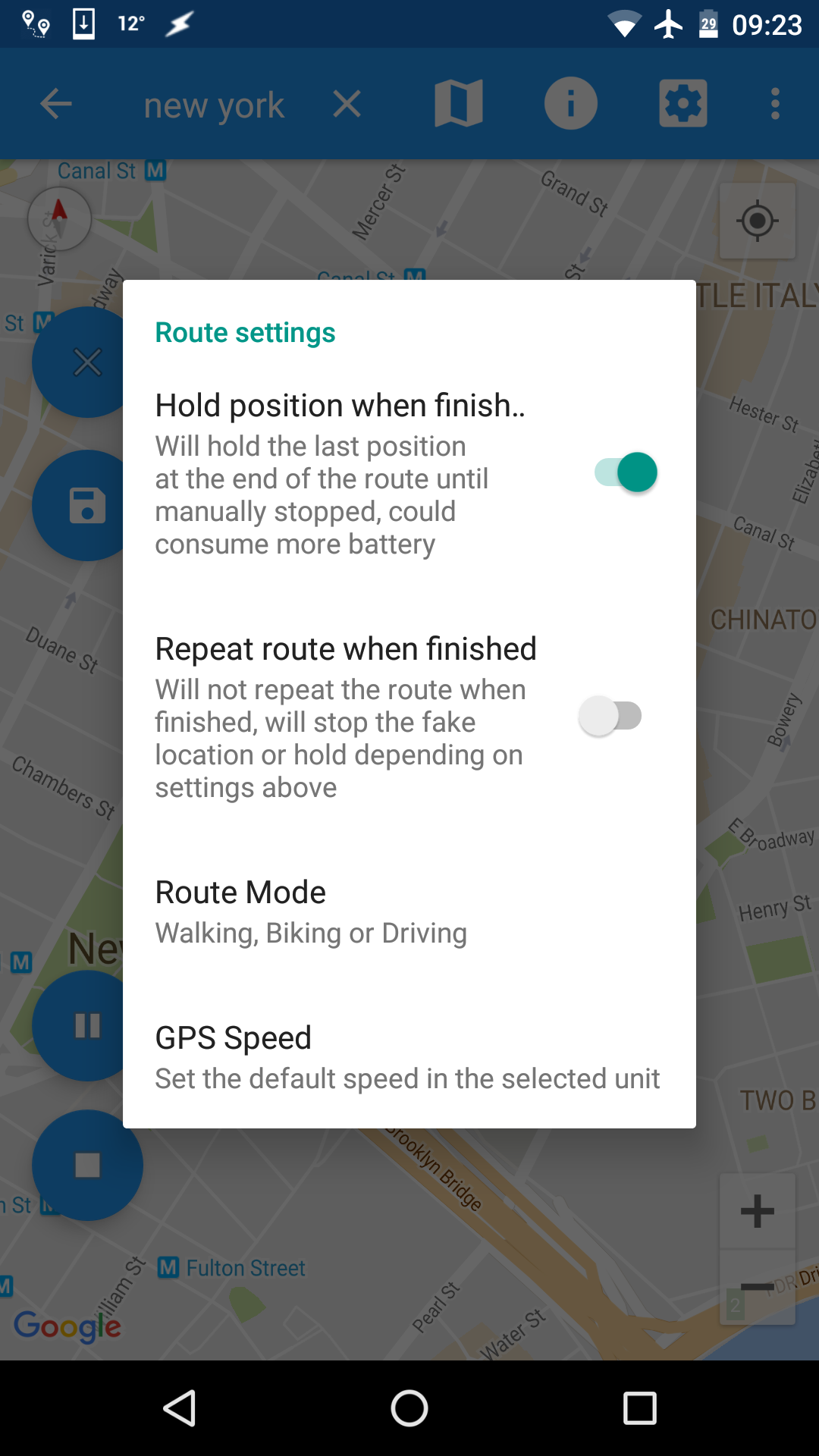 اسکرین شات 5 برنامه Fake GPS Location Spoofer