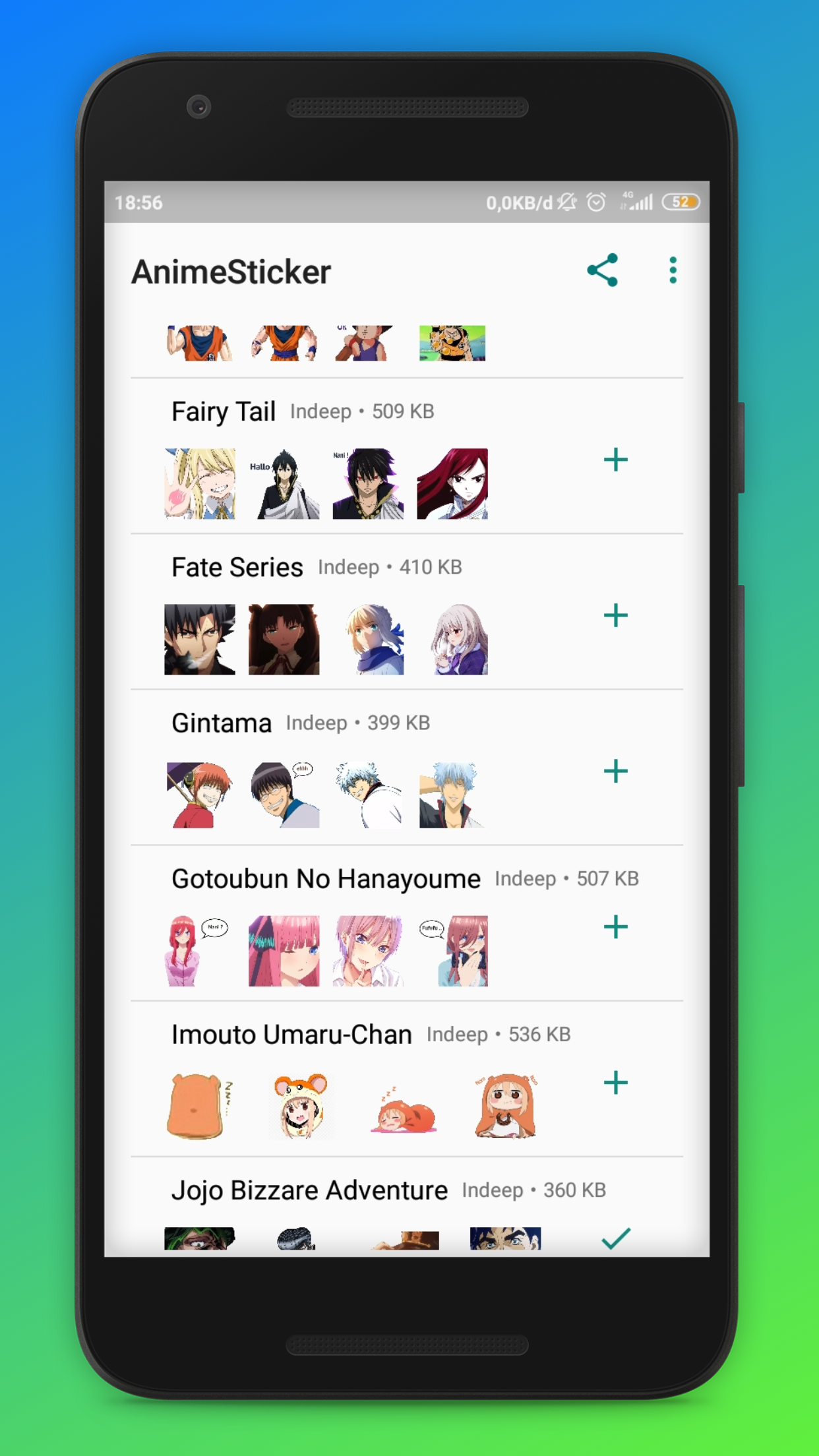 اسکرین شات 3 برنامه Cute Anime  wastickers