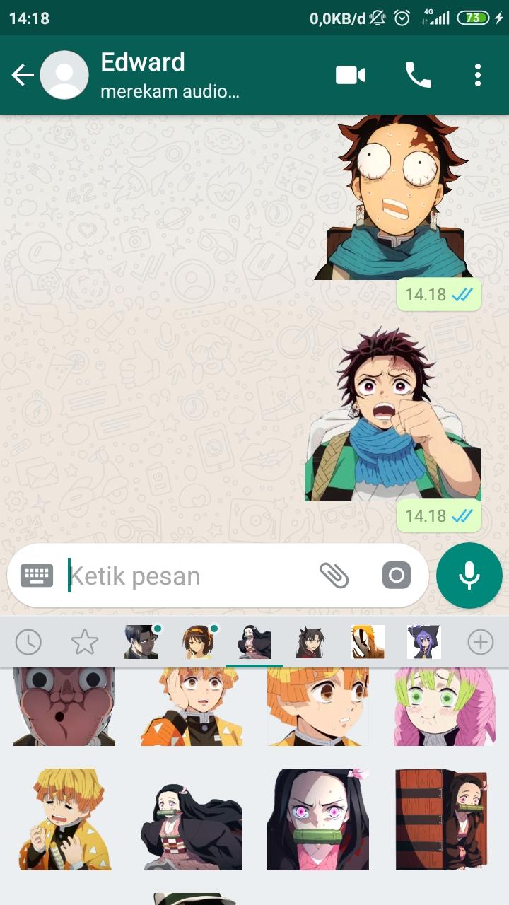 اسکرین شات 6 برنامه Cute Anime  wastickers