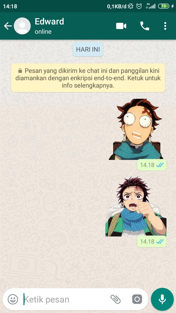 اسکرین شات 5 برنامه Cute Anime  wastickers