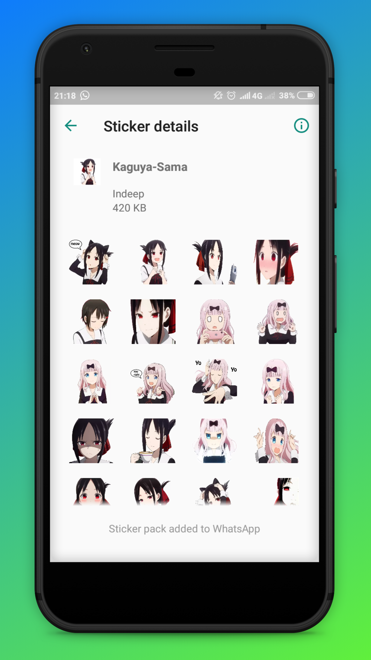 اسکرین شات 7 برنامه Anime stickers for whatsapp