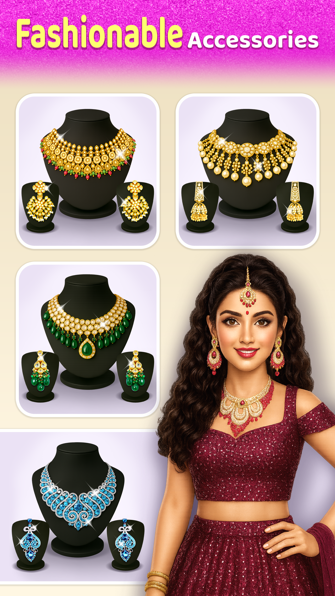 اسکرین شات 6 بازی Indian Fashion DressUp Stylist