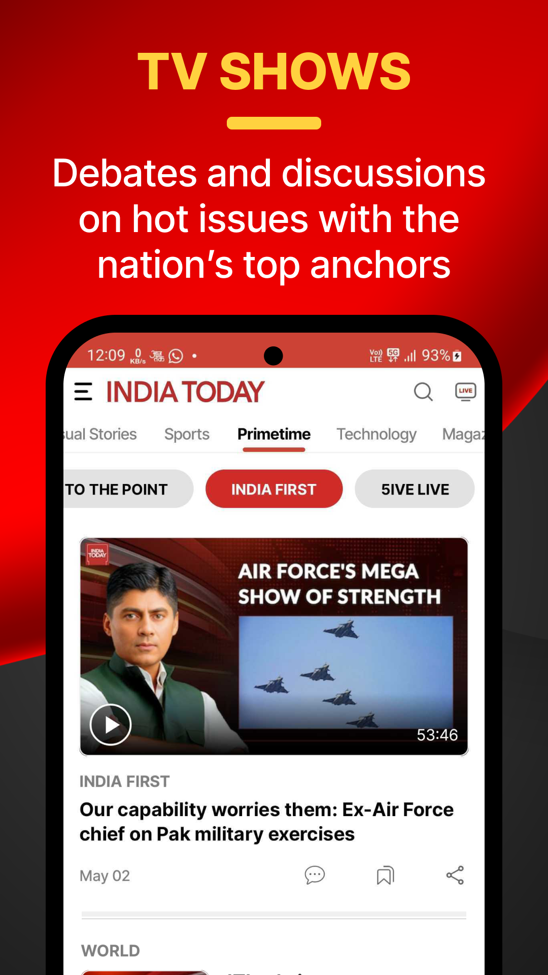 اسکرین شات 4 برنامه India Today - English News