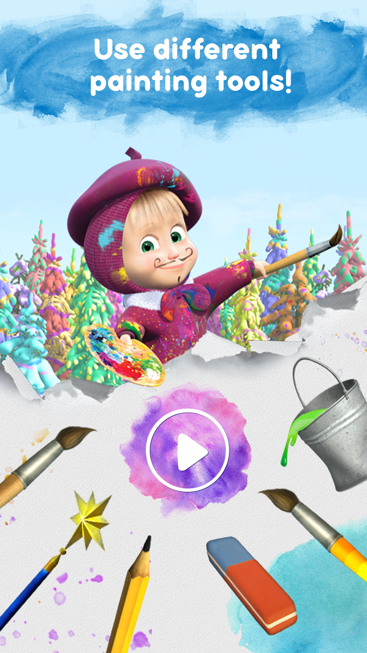 اسکرین شات 8 بازی Masha and the Bear: Coloring