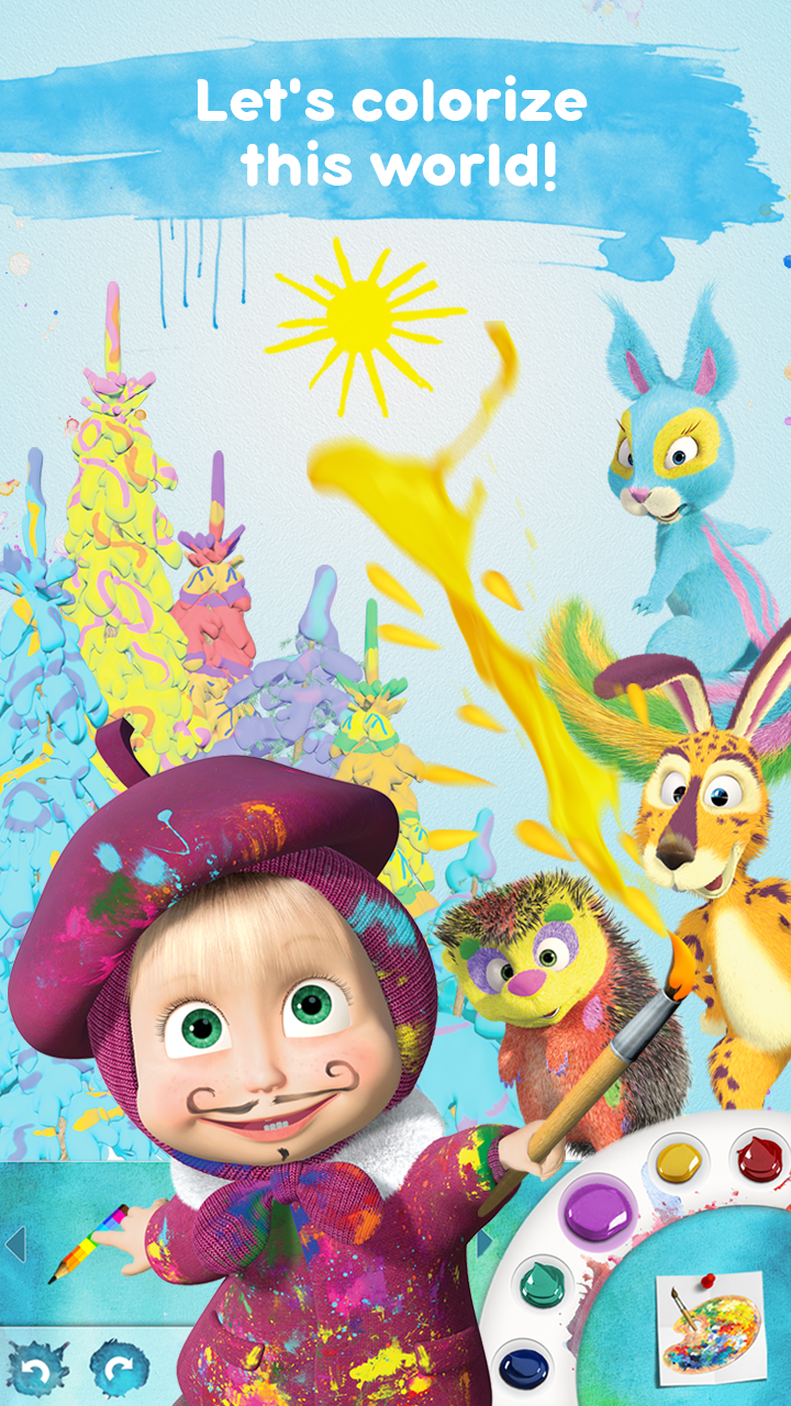اسکرین شات 1 بازی Masha and the Bear: Coloring
