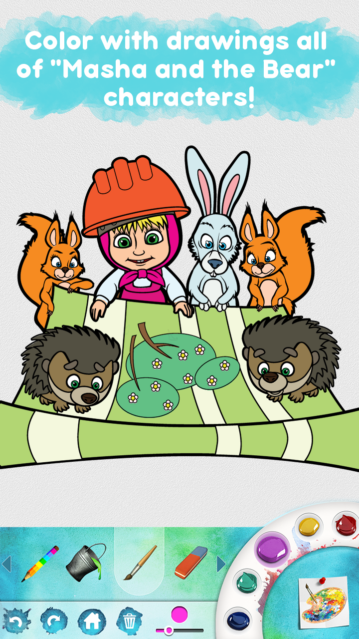 اسکرین شات 2 بازی Masha and the Bear: Coloring