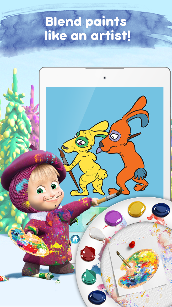 اسکرین شات 3 بازی Masha and the Bear: Coloring