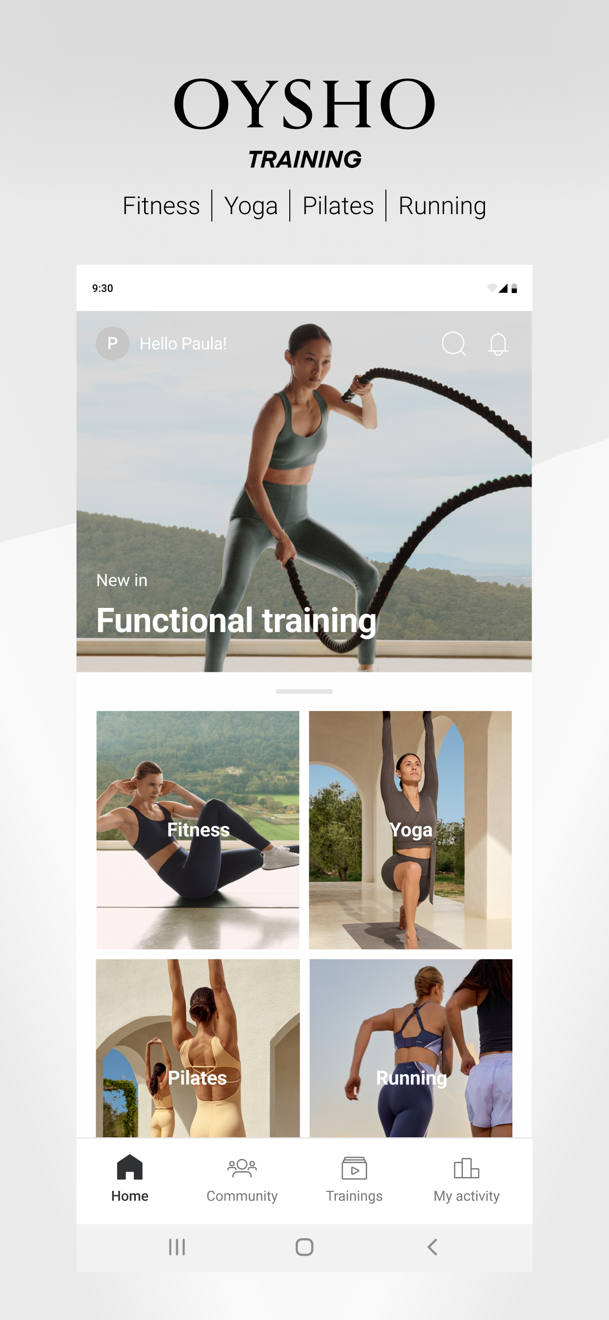 اسکرین شات 1 برنامه OYSHO TRAINING: Workouts