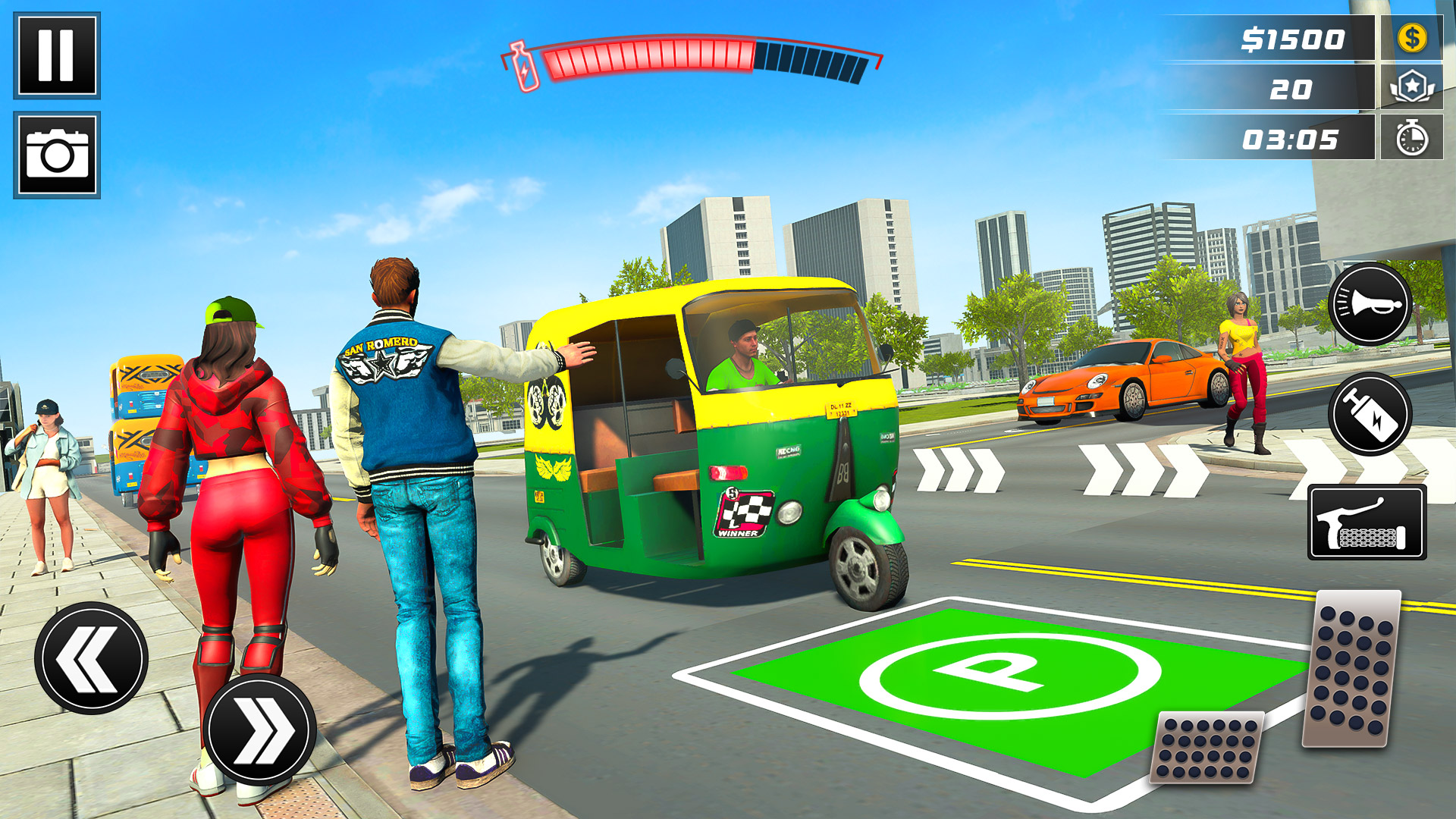 اسکرین شات 1 برنامه Tuk Tuk Car Racing