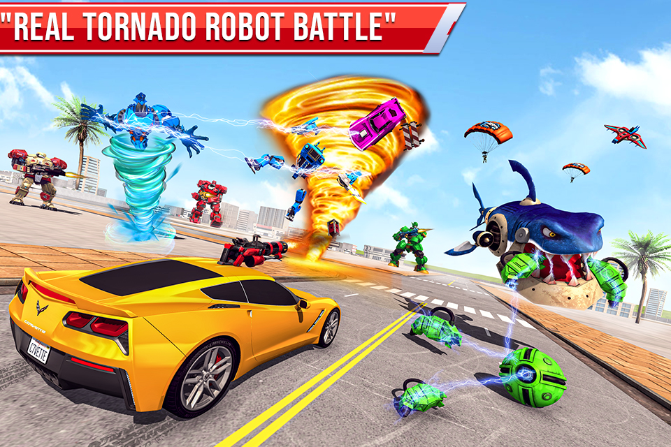 اسکرین شات 3 برنامه Tornado Robot Car Transform