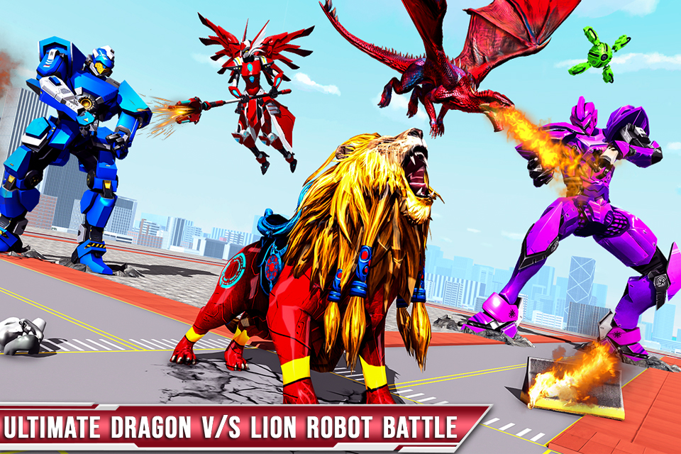 اسکرین شات 5 بازی Dragon Battle - Robot Car Game