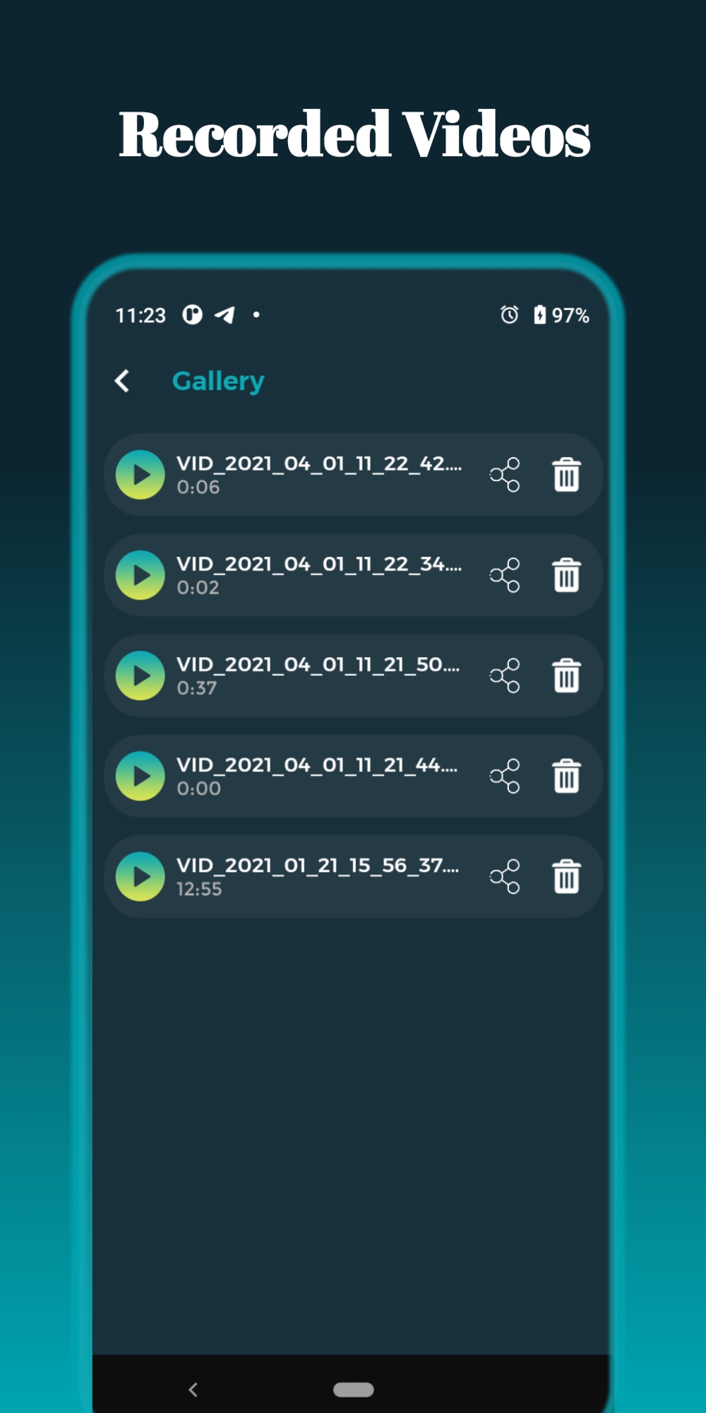 اسکرین شات 2 برنامه Third Eye-Smart Video Recorder