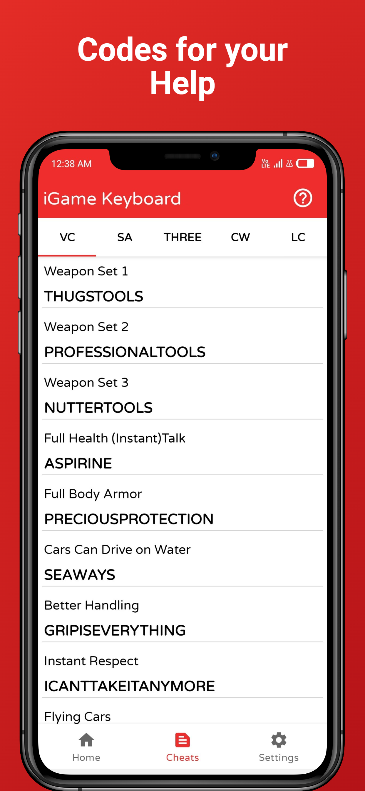 اسکرین شات 4 برنامه iGame:Game Keyboard for cheats