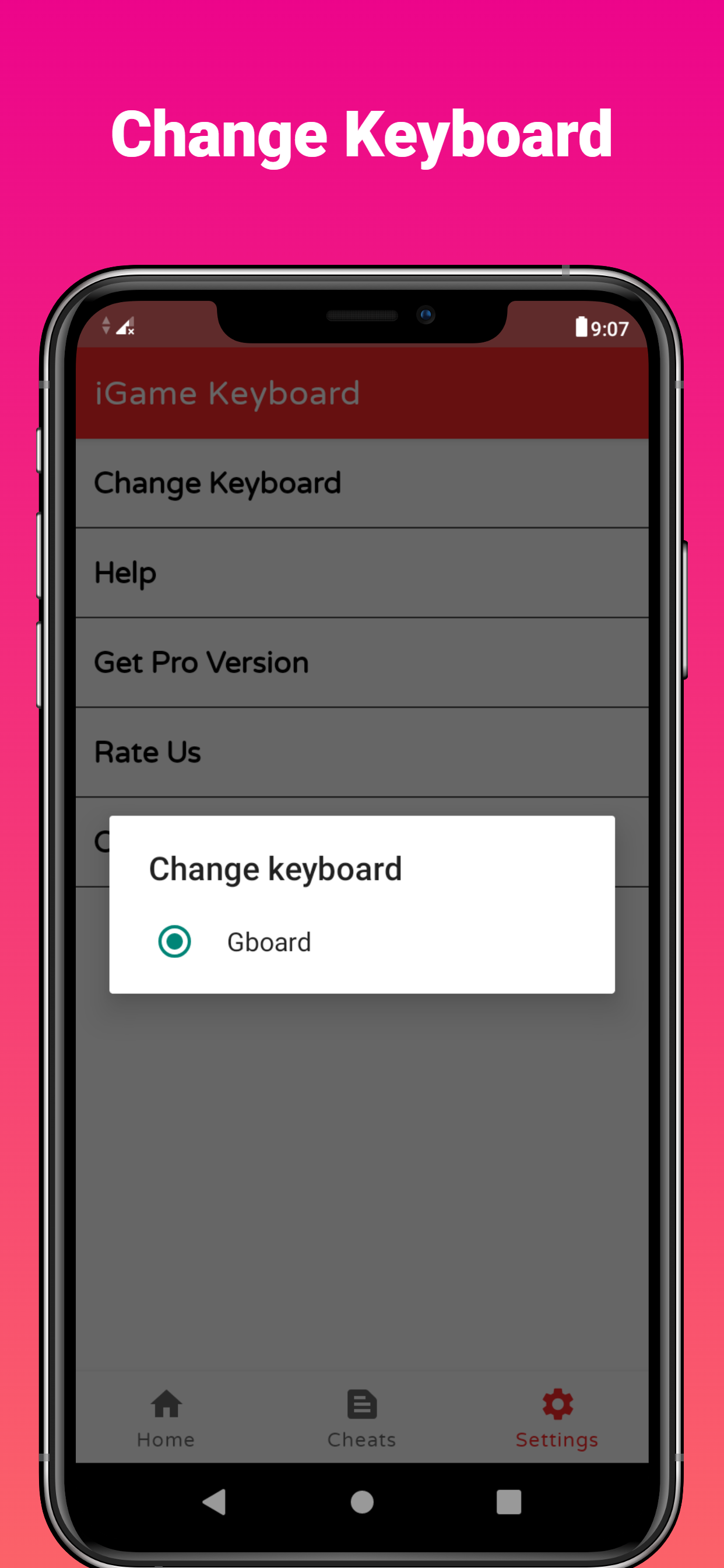 اسکرین شات 6 برنامه iGame:Game Keyboard for cheats