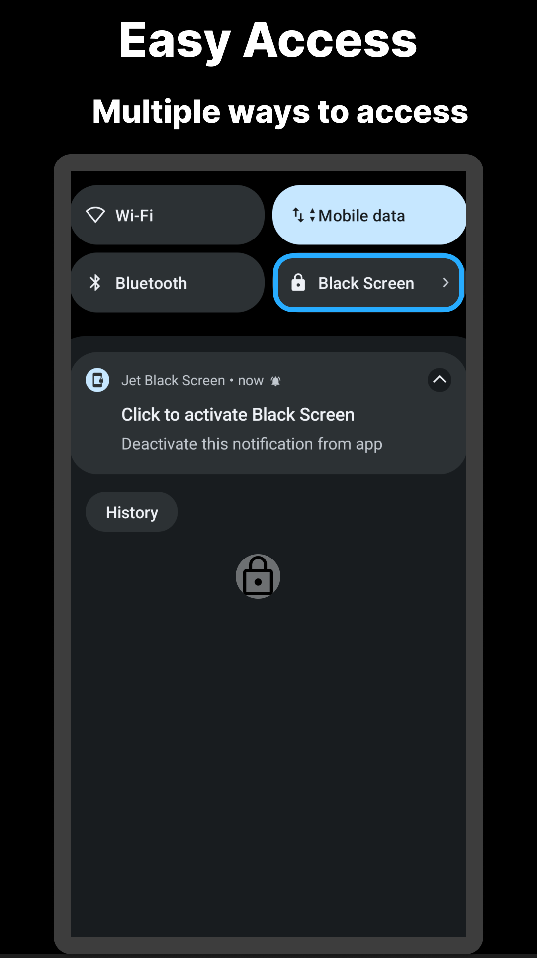 اسکرین شات 4 برنامه Jet Black Screen: Video Screen