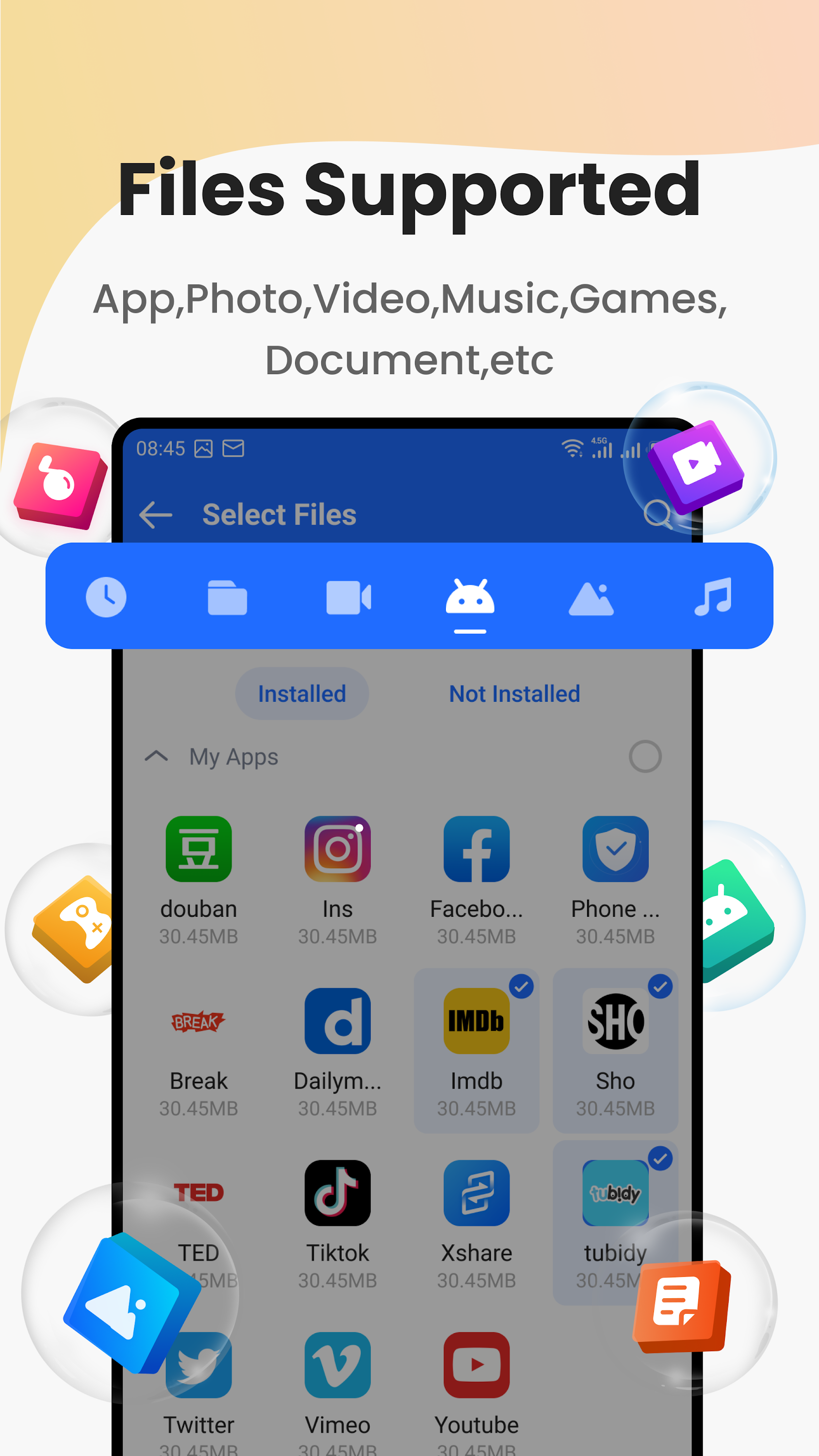 اسکرین شات 3 برنامه XShare- Transfer & Share files