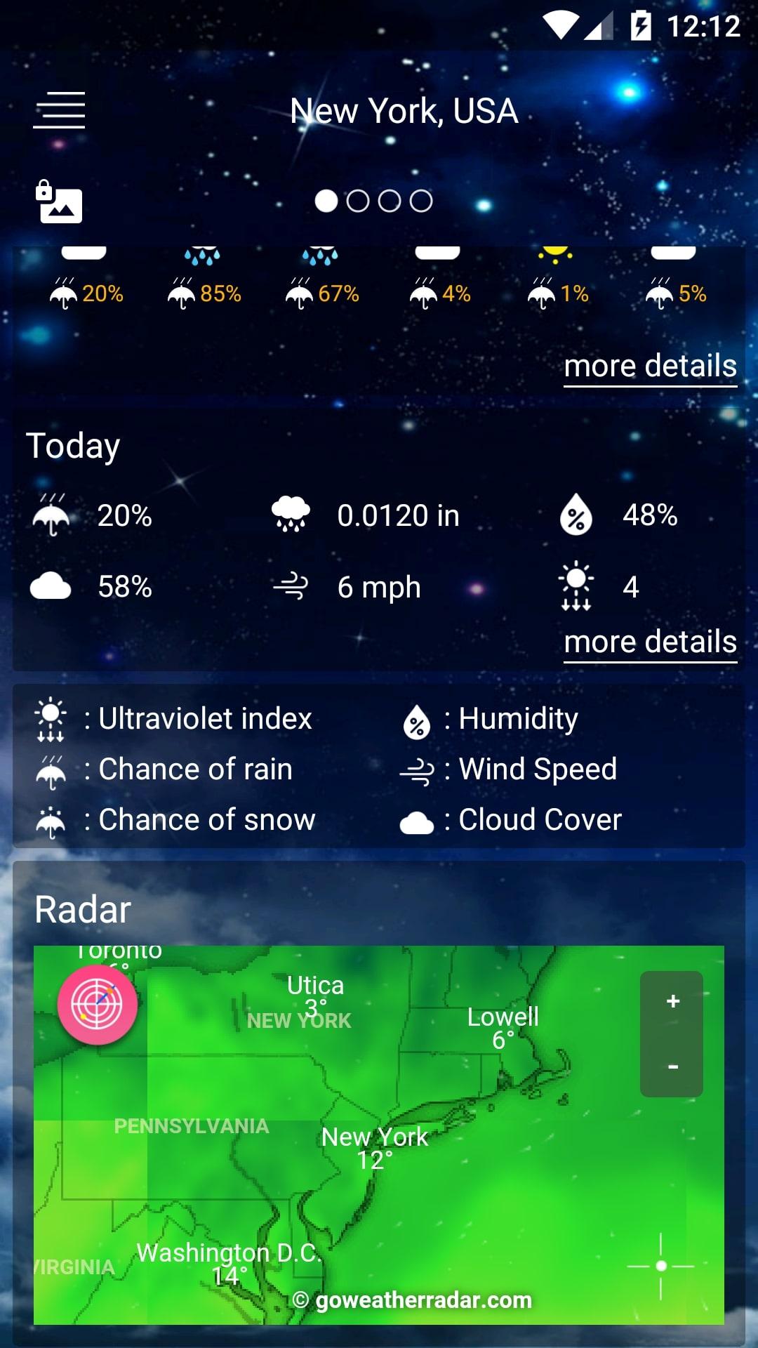 اسکرین شات 4 برنامه Weather Forecast