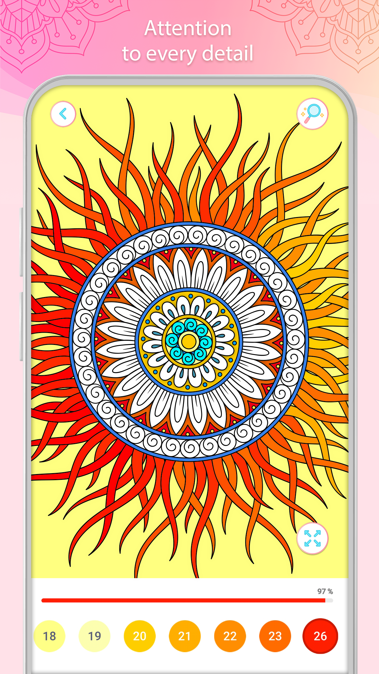 اسکرین شات 3 بازی Color by Number – Mandala Book